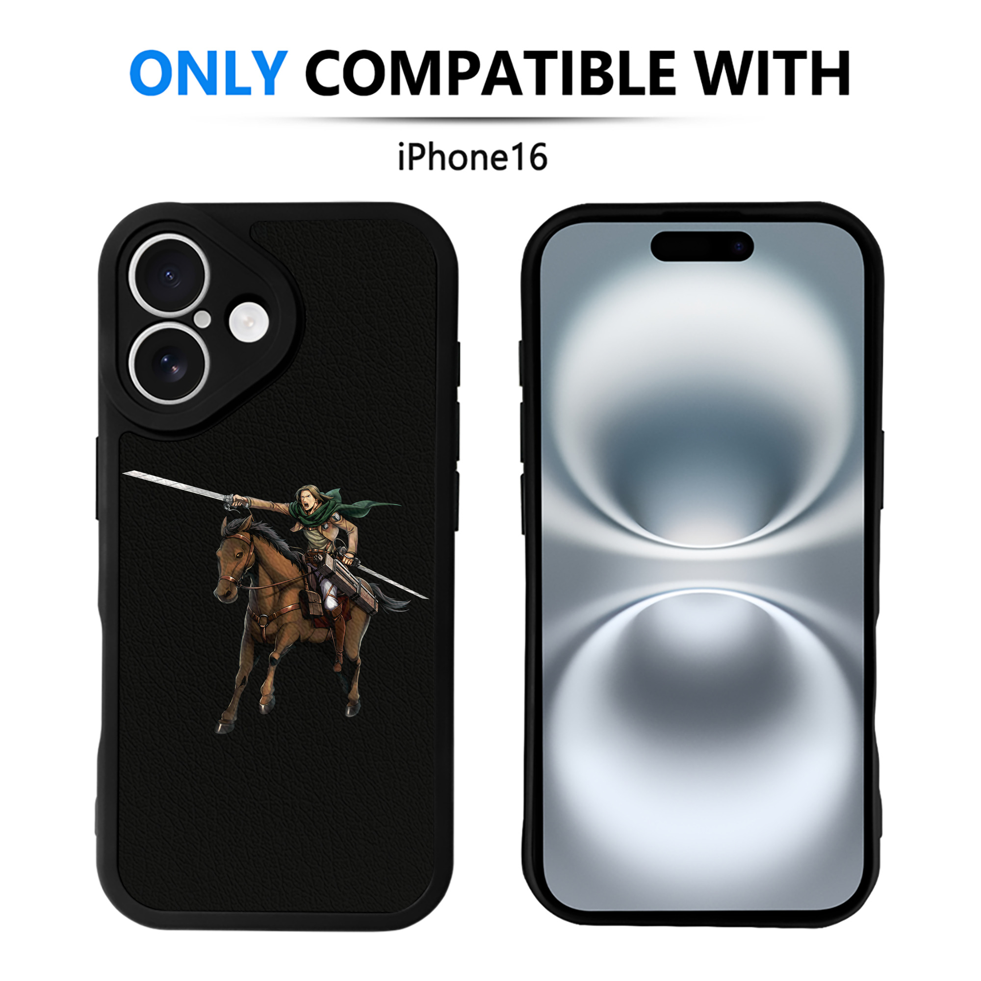 （画像用） 進撃の巨人 Attack on Titan 【iPhone 16シリーズ対応】シリコンスマホケース（レザー調） 材質：シリコン